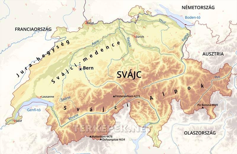 Svájc térképek
